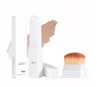 Tryskintle Fond De Teint En Stick Changeant De Couleur,fonds de teint 2-en-1 avec pinceau intégré,Bâton De Fondation,Stick Couvrant Essence Coréen,Color Changing Foundation,fond de teint coréen (#4)