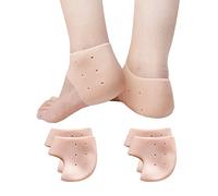 TRYT Deux Paires De ProtèGe-Talons ArrièRe En Silicone, ProtèGe-Talons Respirants, ProtèGe-Talons Unisexes Anti-Fissures, AdaptéS à La Fasciite Plantaire Et à La Tendinite D'Achille (Quatre PC)