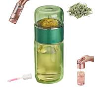 Tryteava 3-in-1 Smart Tea Infuser with Cup Brush, Double Layered Glass Tea Separation Infuser, Portable Insulated Water Separation Glass Teapots For Home And Office