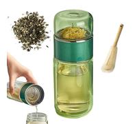 Tryteava Glass Infuser,Tryteava Glass Infusers Tumbler, with Filter & Lid, Hot or Cold Ready, Portable Loose Leaf Tea Maker for Home,Travel Use (Green,280ml)