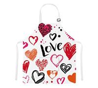 TRYTUTRY Love Kids Tablier avec sangle réglable, joli tablier pour enfant avec poche pour la cuisine, la peinture, la pâtisserie, love, Tout Petit