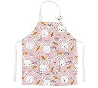 TRYTUTRY Tablier pour enfants en forme de lapin avec sangle réglable, joli tablier pour enfant avec poche pour la cuisine, la peinture, la pâtisserie, lapin, Tout Petit