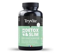 TRYVITE DETOX SLIM | Detox Minceur Puissant et Rapide | Coupe Faim Puissant et Efficace | Perte de Poids Rapide et Efficace | Fabriqué en France 90 gélules avec thé vert et maté