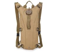 Tryway Sac à dos tactique de 3 L avec poche à eau pour randonnée, camping militaire et extérieur - Sac à dos portable pour hydratation et poche à eau (Kaki)