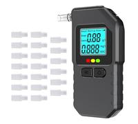 Trywise Ethylotest Electronique, Ethylotest Electronique Homologué avec éCran, 20embouts, Mesures De Haute PréCision, pour Tests Personnels Domestiques (Modèle de Batterie)