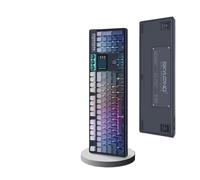TRyYCB Clavier mécanique à écran personnalisé GK104 Pro, avec Bouton, 8K, Trois Modes, Clavier de Jeu sans Fil, Compatible avec Joueurs sur PC, Cadeaux(Black)