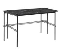 TS Bureau 120 x 60 cm avec Base Noir et Noir Marquina Marbre Top