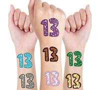 TS Chiffre 13 Tatouage 50 Pièces Lucky Numbers Pop TS Merch, Decoration Anniversaire Fete pour les Fan de TS, Tatouage Enfant Fille, Concert Party Visage Bras Jolies Tatouage, Idee Cadeau Fille