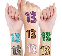 Ts Chiffre 13 Tatouage 50 Pièces Lucky Numbers Pop Ts Merch,Decoration Anniversaire Fete Pour Les Fan De Ts,Tatouage Enfant Fille,Concert Party Visage Bras Jolies Tatouage,Idee Cadeau Fille
