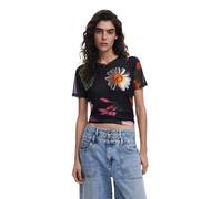 Desigual T-shirt mélange de couleurs / noir, Taille S