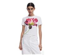 Desigual T-shirt mélange de couleurs / blanc, Taille XS