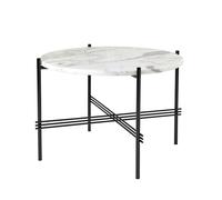 TS Table Basse Ronde Ø55 Noir/ Marbre de Carrare Blanc