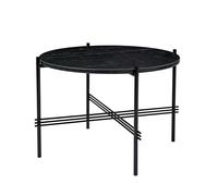 Gubi Table basse TS ronde Ø55 Noir Marbre Noir Marquina