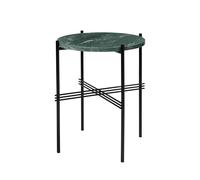 TS Table D'appoint Ronde Ø40 Noir/ Marbre Vert Guatemala