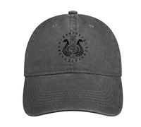 TS TAC-SKY Nordique Viking Moyen Âge Médiéval Yggdrasil Valhalla Celtic Jeans Chapeau Costume Chapeau Casquette De Baseball,Black 1,Adjustable