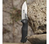 TS Tactical Store Couteau pliant de poche K25 PT-109 Couteau de poche pliant avec étui et coupe-ceinture | Lame en acier inoxydable de 9 cm | Couteau de survie, randonnée, camping 18234