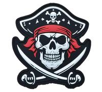 TS Tactical Store | Patch 3D PVC Scratch Hook & Loop | Patch militaire tactique pour sac à dos militaire | Airsoft, drapeau, broche, outdoor, crossfit, survie | Pirate