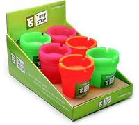 TS Teer STOP Cendrier Extérieur Intérieur Lot de 6 Cendriers Colorés en Plastique Anti Vent Anti Odeur pour Décoration Maison Voiture
