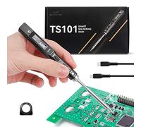 TS101 Fer à Souder électrique, 65W Fer a Souder sans fil Professionnel avec Pointe TS-I et Câble USB, Température Réglable 50-400 ℃, Mini Fer à Souder, Entrée d'alimentation DC + PD