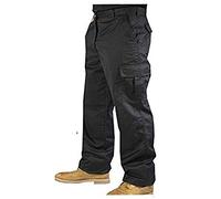 TS2 Pantalon de Travail pour Homme Cargo avec Poches pour genouillère, 48W x régulière, Noir