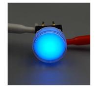TS27 Series White + Transparent Cap 15mm Round Momentary SPST PCB Push Button Click Tact Switch NWPNLXEA(Blue LED)