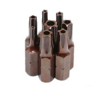 TS30 Lot de 12 embouts magnétiques à cinq pointes pour embouts magnétiques Torx, tige hexagonale de 25 mm pour tournevis électrique et utilisation manuelle