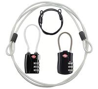 TSA Cadenas à combinaison à chiffres et câble en acier pour valises, sacs de voyage, valises, valises, gymnases, vélos (TSA - 2)