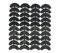 Tsadeer 40 PCS 20 Paire de Talons en Caoutchouc Saver Pointe Plaques Robinets de Réparation de Chaussures de BRICOLAGE Pad Taille: 56X24X3.1 MM, Noir , Taglia