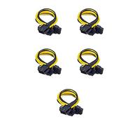 Tsadeer 5 Pcs/EPS CPU 12V 8 Pin un Dual 8 (6 + 2) Broches PCIE Adaptateur d'alimentation pour Carte Mining 20 Cm
