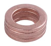 Tsadeer 50 pièces en cuivre Rondelle joint plat raccord 6 mm x 10 mm x 1 mm