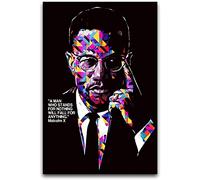 TSALF Art Peinture sur Toile sans Cadre Malcolm X Citation Art sur Toile 60x90cm