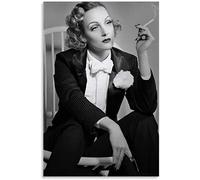 TSALF Impression sur Toile Affiche sans Cadre Marlene Dietrich en Tailleur Déco Salon 50x70cm