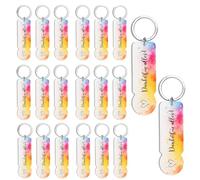 Tsangbaby Lot de 20 jetons de chariot en acrylique avec inscription « Danke für Alles » - Porte-clés amovibles - Jeton de courses - Cadeau de remerciement pour remise de diplôme, mariage, baptême