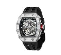 TSAR BOMBA Montre automatique de luxe pour homme - Étanche jusqu'à 50 m - Mouvement mécanique japonais - Boîtier en acier inoxydable - Verre saphir - Grand cadran - Cadeau tendance unique, diamant