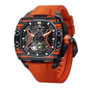 TSAR BOMBA Montre Automatique Homme Squelette de Luxe Mécanique Montre Les Hommes 50m étanche Montre carrée de Mode Cadeau pour Les Hommes