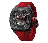 TSAR BOMBA Montre Automatique Homme Squelette de Luxe Mécanique Montre Les Hommes 50m étanche Montre carrée de Mode Cadeau pour Les Hommes