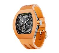 TSAR BOMBA Montre automatique interchangeable pour homme Collection FKM Orange