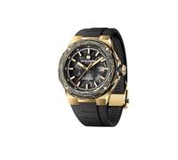 TSAR BOMBA Montre automatique pour homme 8230 Electron-Carbon-X II, Doré/noir.