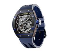 TSAR BOMBA Montre automatique pour homme en fibre de carbone interchangeable Bleu
