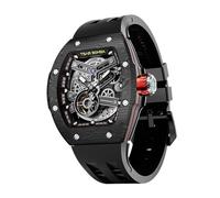 TSAR BOMBA Montre automatique pour homme en fibre de carbone interchangeable Noir