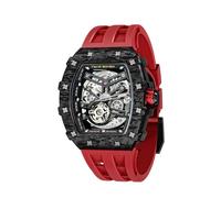 TSAR BOMBA Montre Homme Automatique Squelette Mécanisme Apparent pour Homme Montre de Luxe Tonneau Saphir Etanche 50M Résistant Marque Rectangulaire Plongee Sport Militaire Cadeau Homme