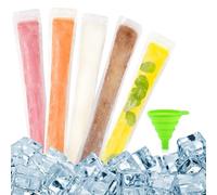 Tsathoggua Lot de 100 Moule à Glace, Moule Sacs Popsicle Sans Bpa, Sachet Glace à l'Eau avec Un Entonnoir Circulaire Inclus, Un nouveau choix pour la Préparation De Yaourts, Bonbons et Glaces