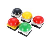 TSCFHGQI Interrupteur à pédale IP67, étanche, Bouton d'arrêt d'urgence AC/DC, poignée, poussée au Pied, réinitialisation Automatique, contacteur de démarrage NO/NC verrouillé(Yellow Self-Reset,1NC)