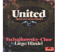 TSCHAIKOWSKY-CHOR - UNITED / REICH MIR DEINE HÄNDE / Largo/Händel / PROMOTION / WHITE LABEL / Unverkäufliche Musterplatte / 1971 / Bildhülle / POLYDOR # 2041194 / Deutsche Pressung / 7" Vinyl Single Schallplatte