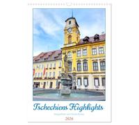 Tschechiens Highlights (Wandkalender 2026 DIN A3 hoch), CALVENDO Monatskalender: Kleine und mittelgroße Städte in Böhmen und Mähren stehen im Fokus dieses wunderschönen Kalenders