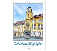 Tschechiens Highlights (Wandkalender 2026 DIN A4 hoch), CALVENDO Monatskalender: Kleine und mittelgroße Städte in Böhmen und Mähren stehen im Fokus dieses wunderschönen Kalenders