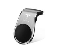 TSDFGBV Support de Téléphone de Voiture Magnétique pour Tesla Model Y 5 Places 2020 2021 2022 2023, Support Magnétique Rotatif à 360° Téléphone Magnétique de Voiture,Silver