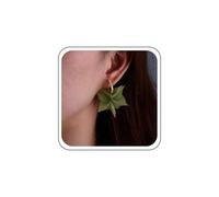 TseanYi Boucles d'oreilles pendantes en forme de pétales de fleur en acrylique - Grandes fleurs vertes - Boucles d'oreilles pendantes en acrylique - Bijoux à breloques florales, Zinc, Pas de gemme