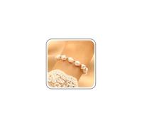 TseenYi Bohemia Baroque Bracelet Perle Or Irrégulier Perle Chaîne Main Vintage Perles Station Chaîne Maillon Bangle Mariage Bracelet Harnais Main Bijoux Pour Femmes