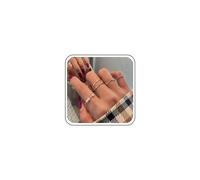 TseenYi Boho Thin Knuckle Rings Set Gold Midi Finger Stackable Ring Vintage Finger Joint Rings Retro Midi Open Rings Bijoux pour femmes et filles (5pc)